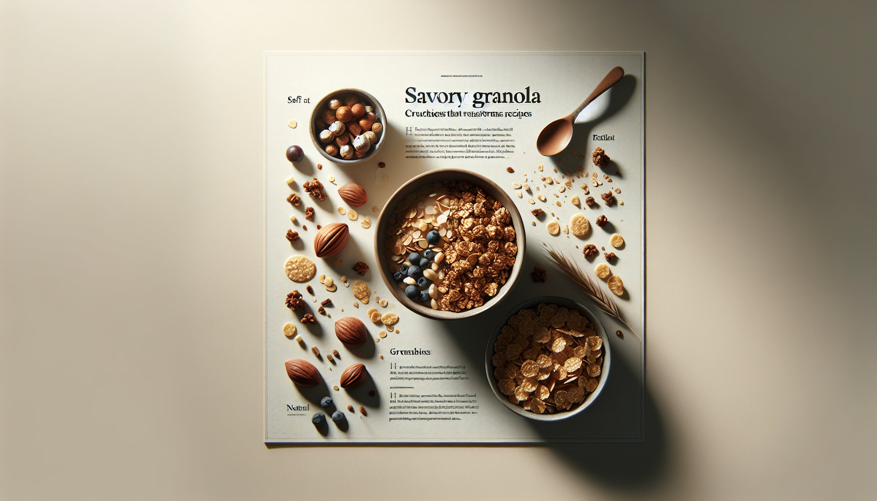 Leia mais sobre o artigo Granola salgada: crocância que transforma receitas